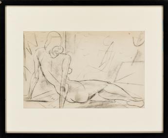 WILLIAM ZORACH Reclining Female Nude.